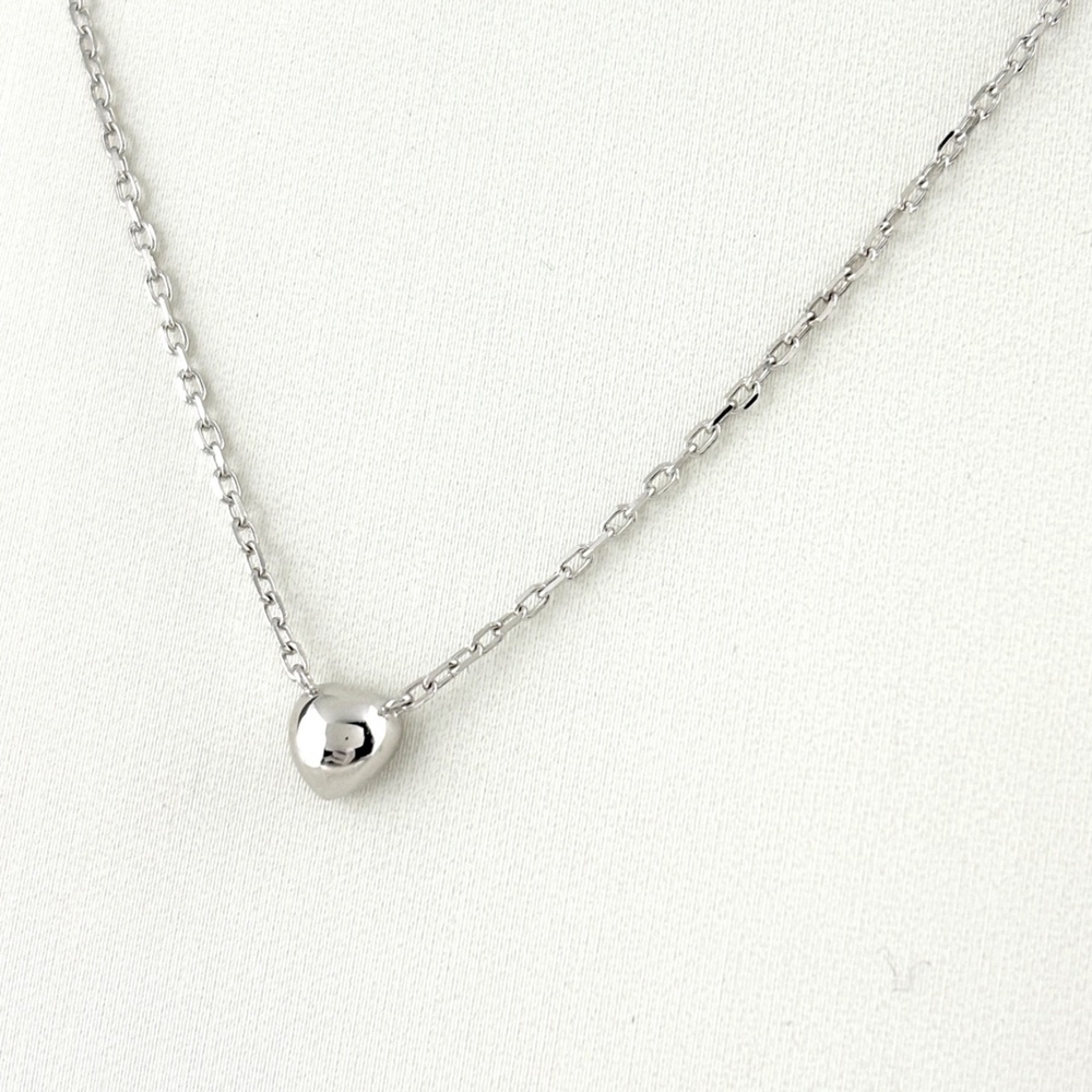 CARTIER Silver Diamond Heart Necklace - Picture 3 of 6